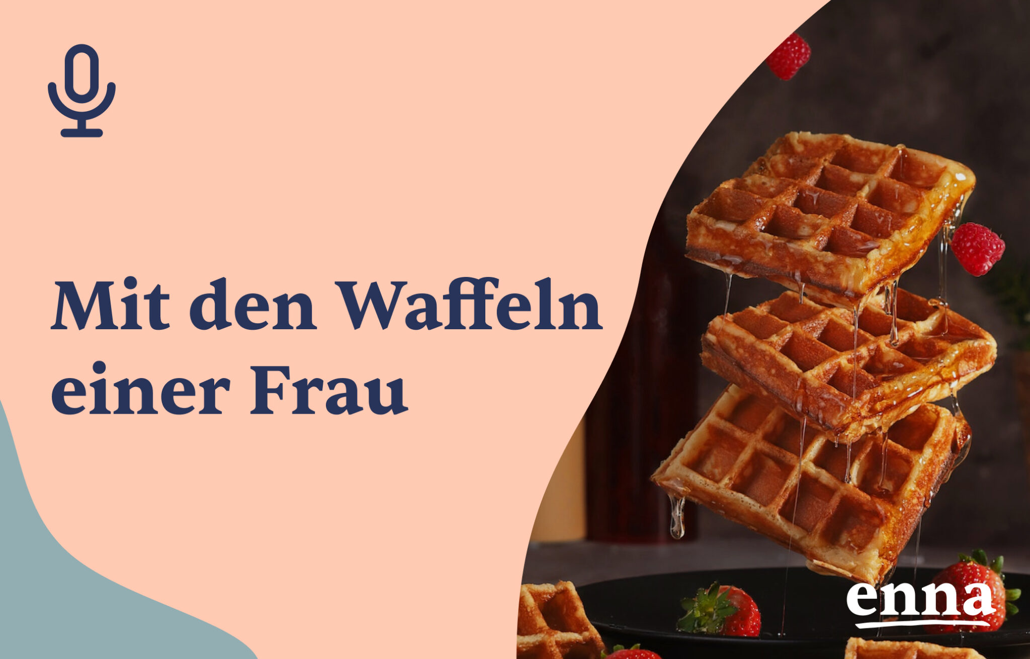 Mit den Waffeln einer Frau enna